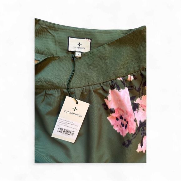 NWT Tuckernuck Louise Olive Floral Midi Skirt - Picture 5 of 9